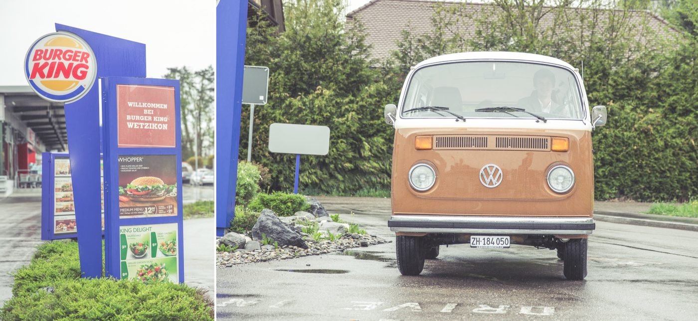 Hochzeitsfoto mit VW Büssli – © Sarah Urech Photography