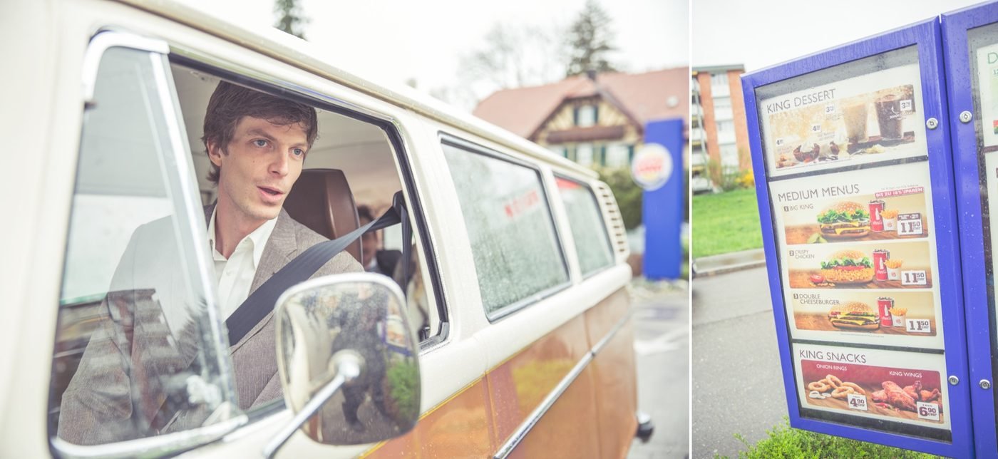 Brautpaar am VW Büssli – © Sarah Urech Photography