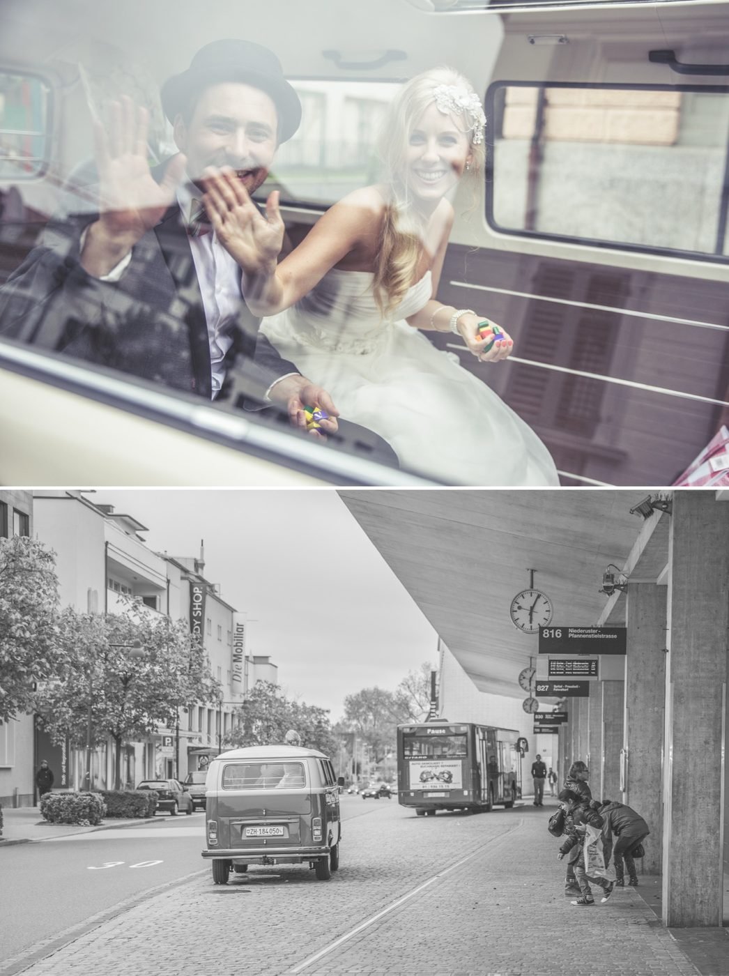 VW Büssli unterwegs – Hochzeit JacquiMichi